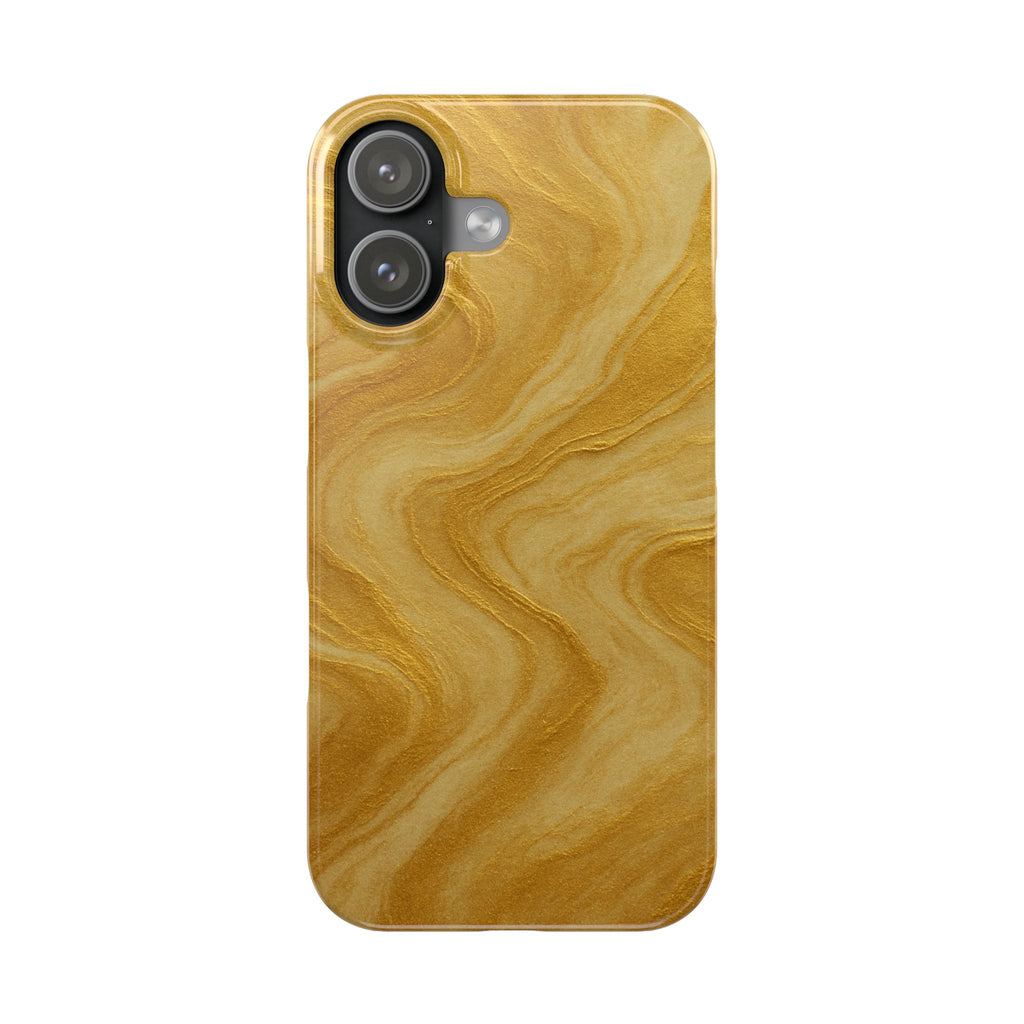 Golden Marble Slim Phone Case