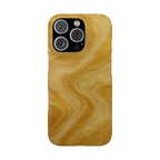 Golden Marble Slim Phone Case
