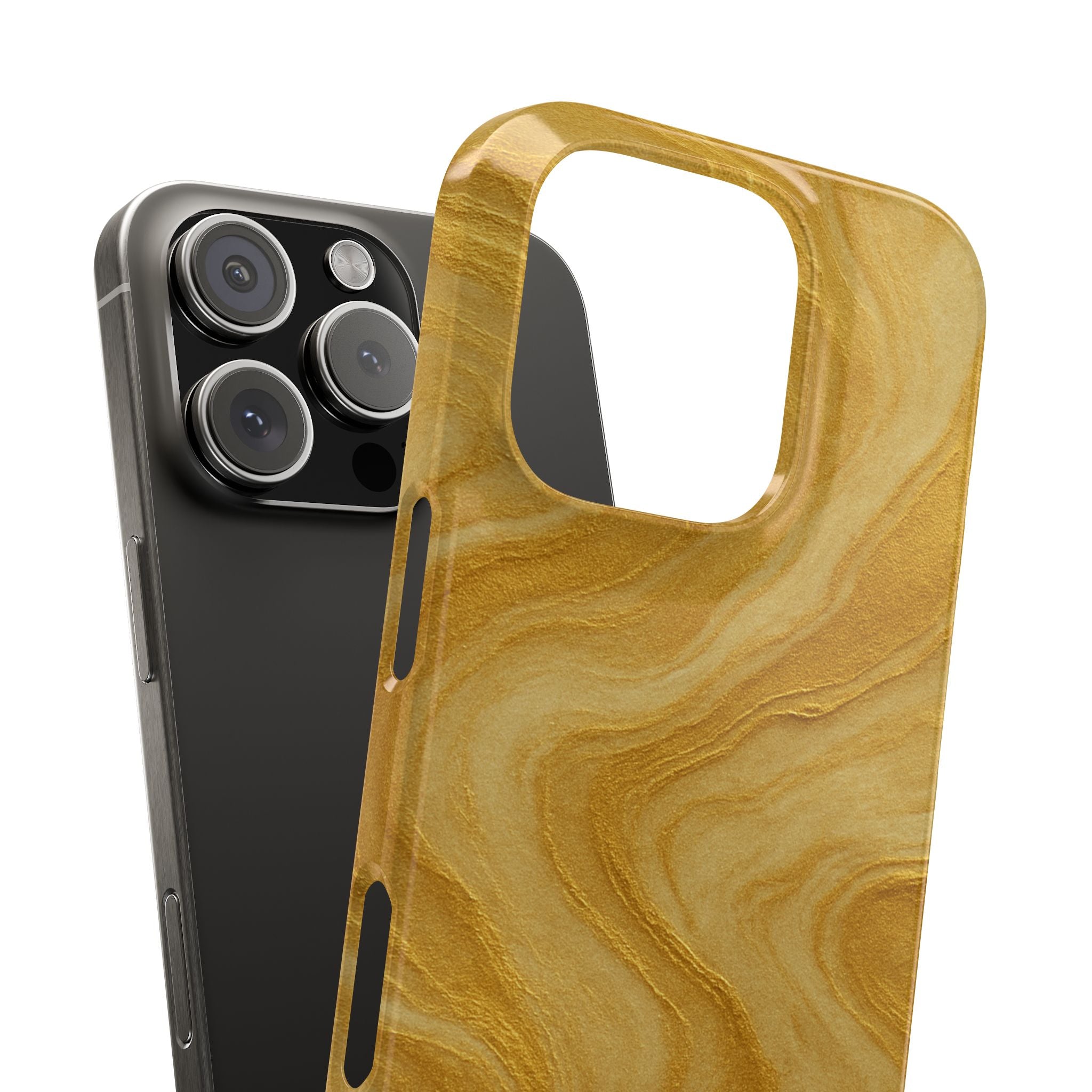 Golden Marble Slim Phone Case