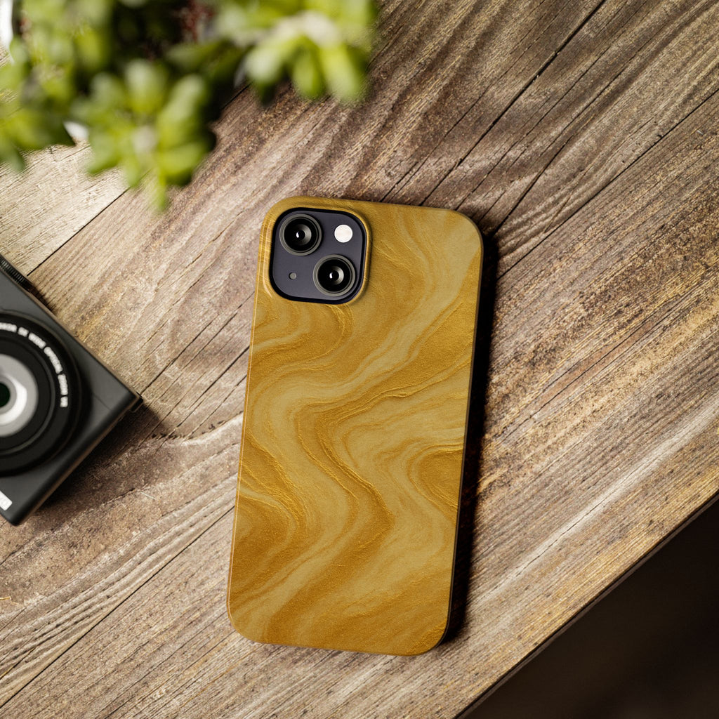 Golden Marble Slim Phone Case